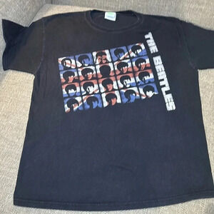 THE BEATLES black short sleeve t-shirt adult large